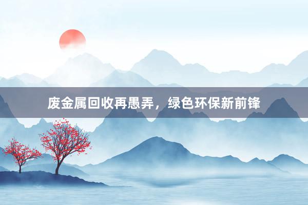 废金属回收再愚弄，绿色环保新前锋