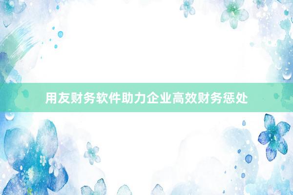 用友财务软件助力企业高效财务惩处